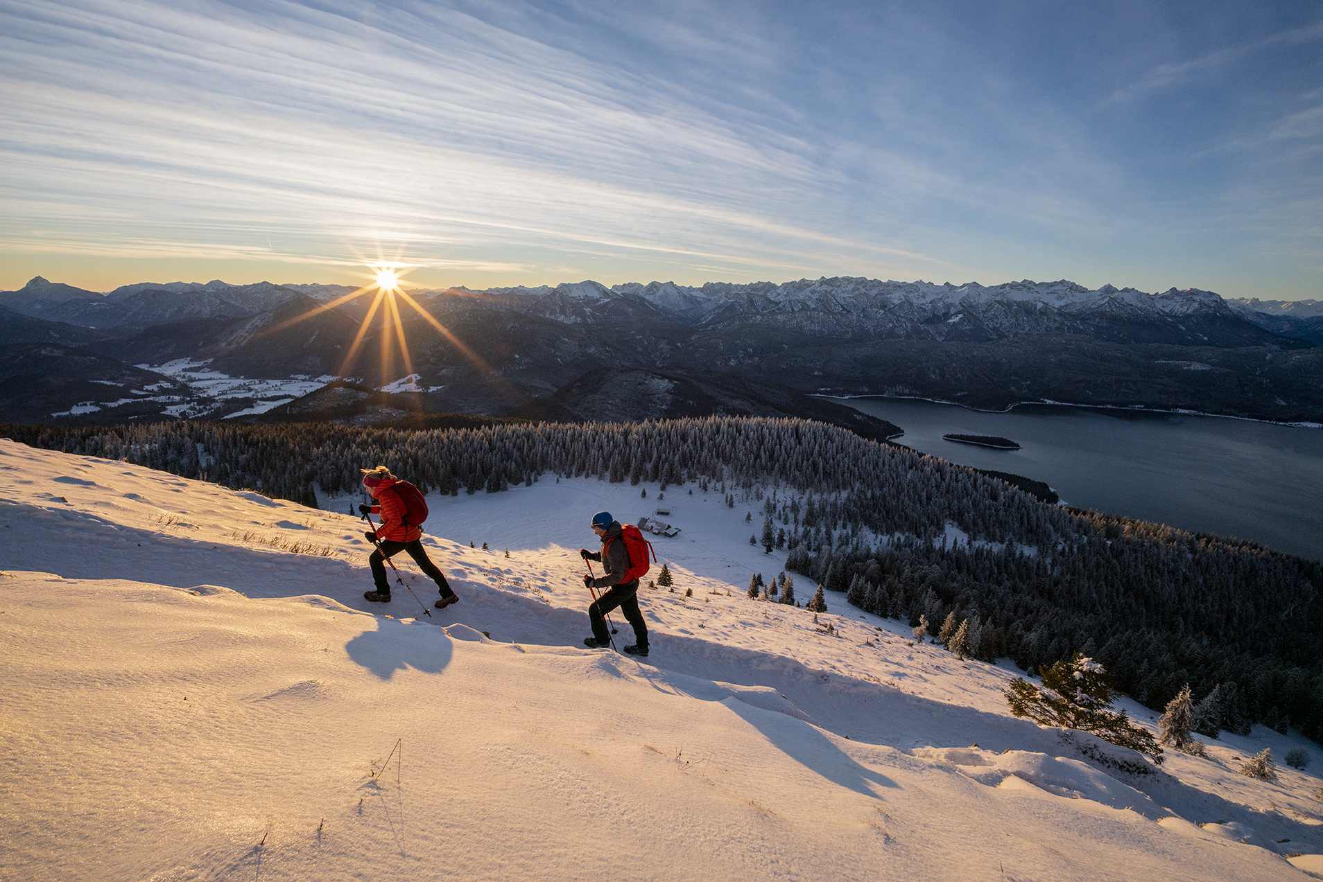 Winterwanderung in Jochberg mit Schnee