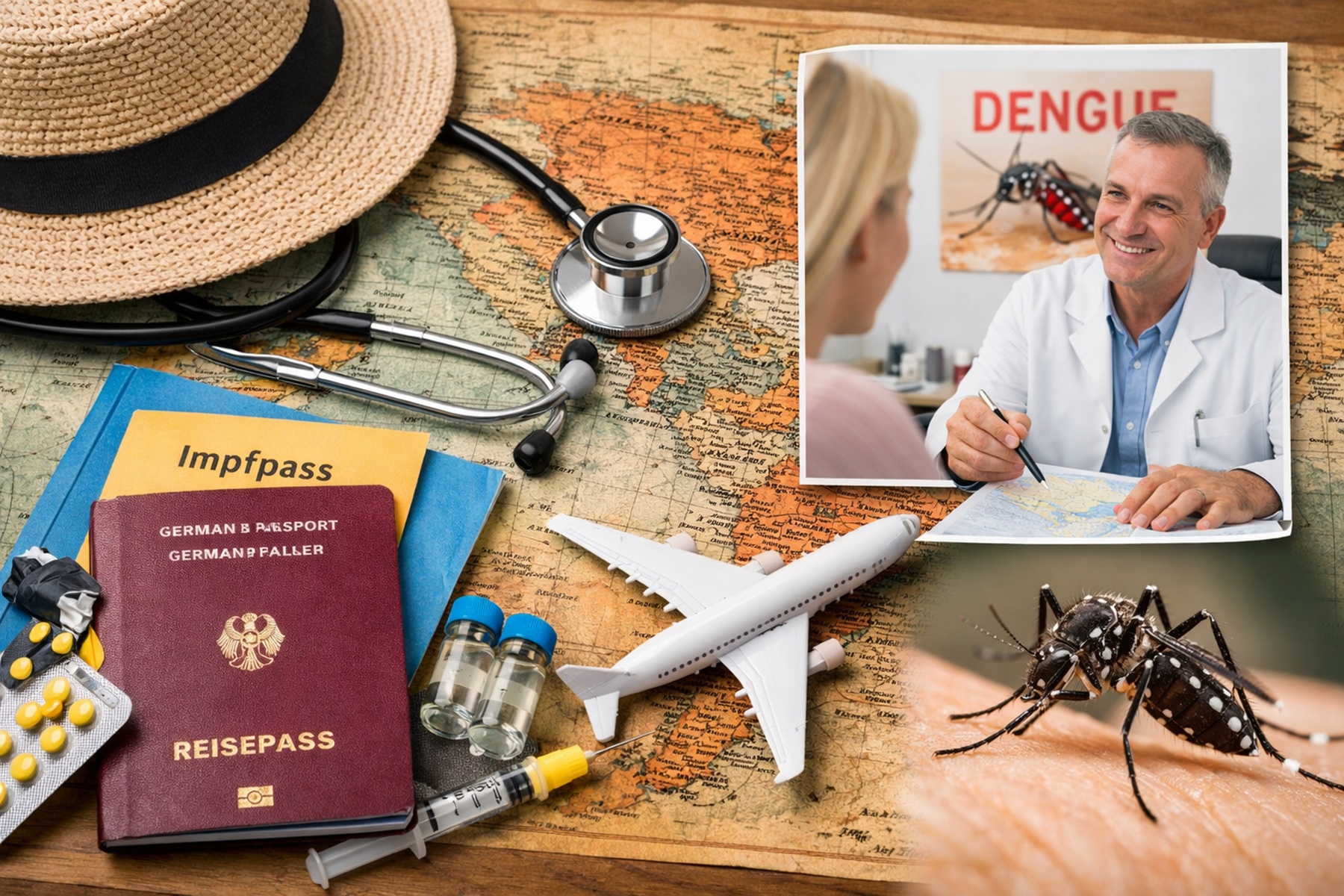 Gut vorbereitet reisen: Impfpass, Beratung und Schutz vor Mückenkrankheiten können im Urlaub entscheidend sein.